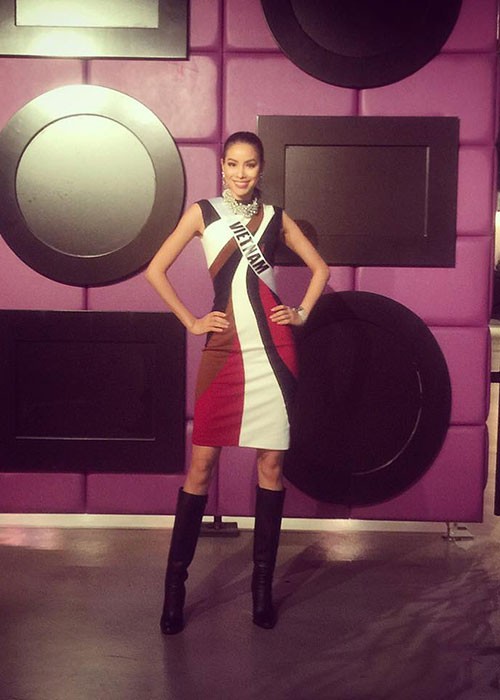 Pham Huong nhi nhanh o hau truong ghi hinh Miss Universe 2015-Hinh-8